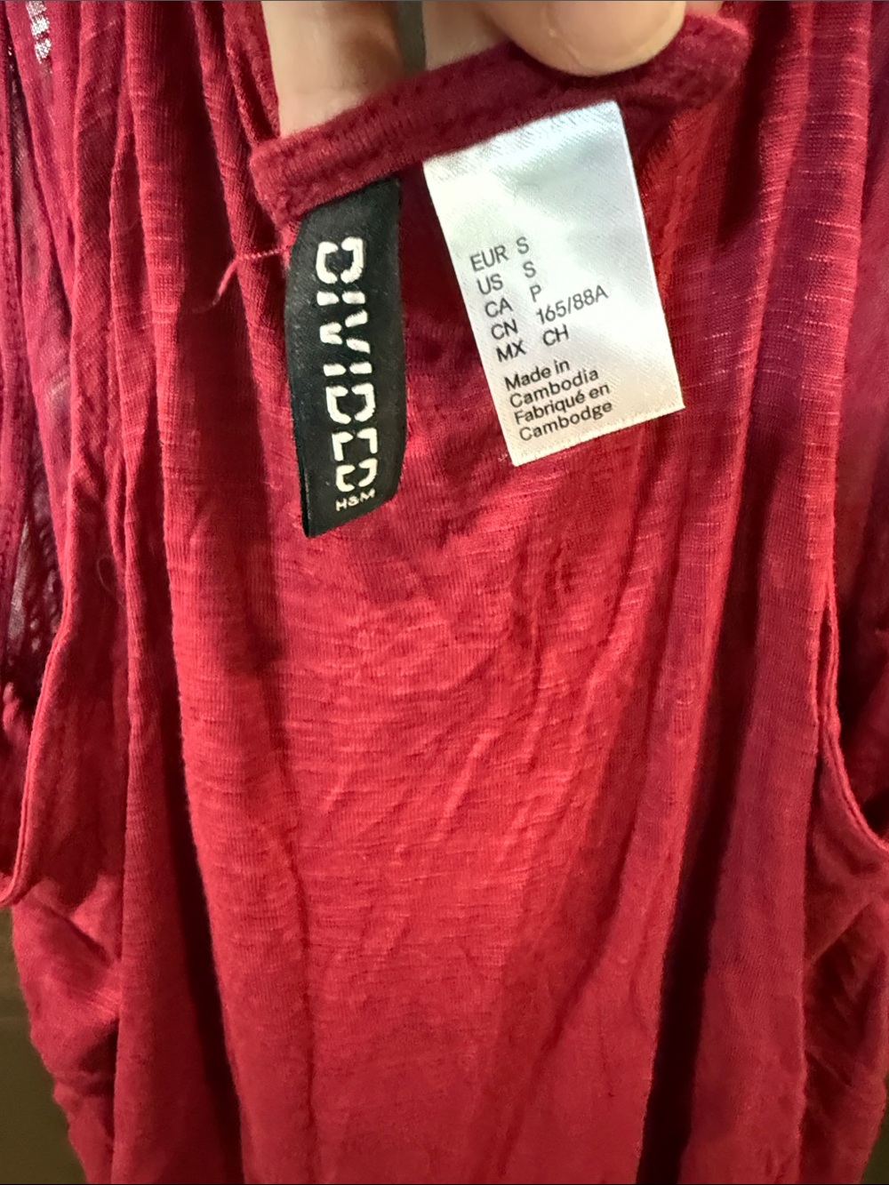 Divided Deep Red Ribbed Racerback Tank - Picture 2 of 3